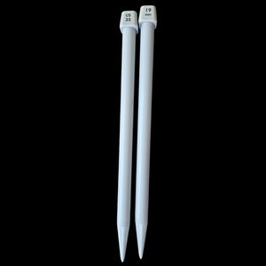 Vintage Boye Precision Point 19mm/US 35 Plastic Knitting Needles, Gray